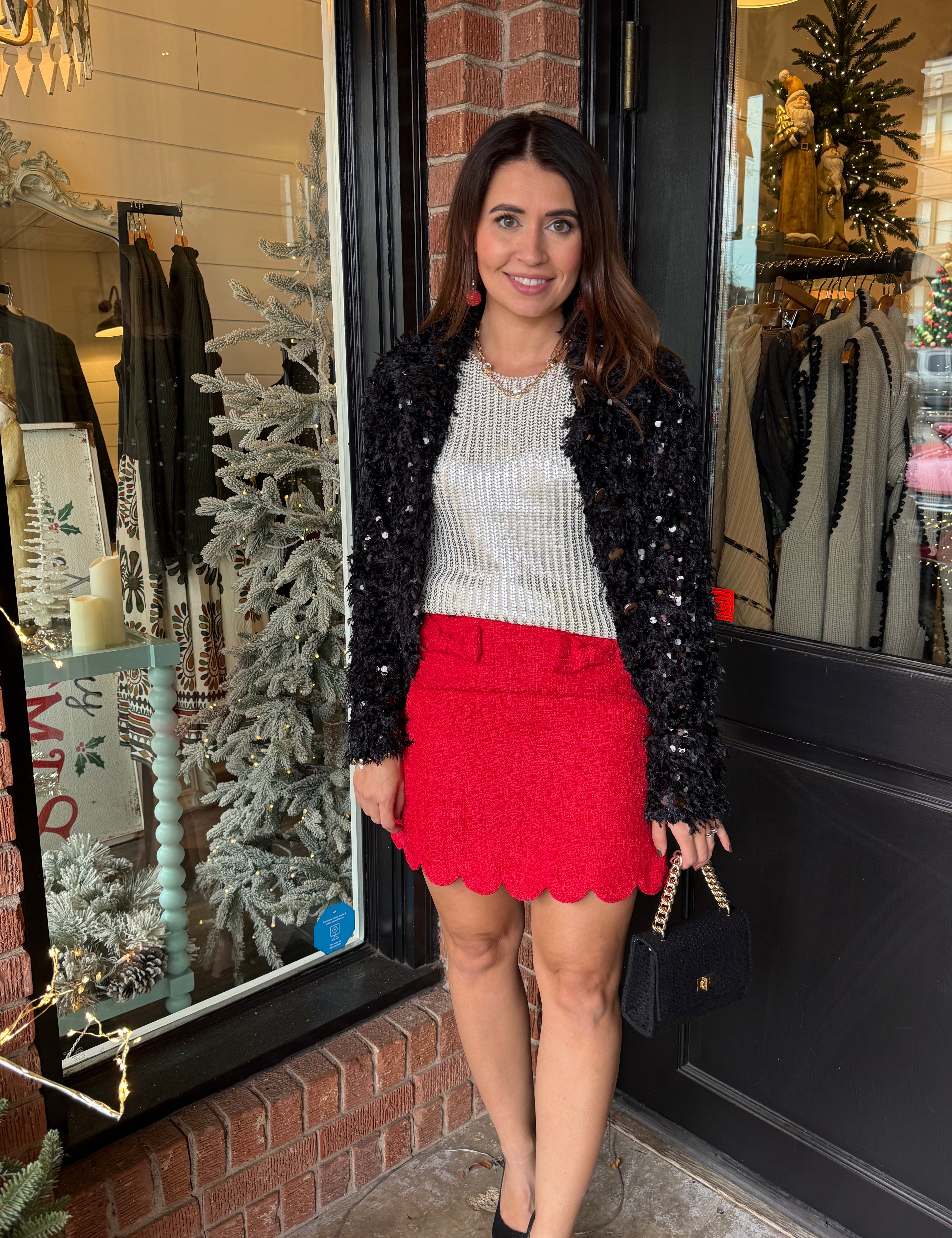 Marlowe Sequin Fringe Cardigan