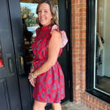Brenda Floral Ruffle Sleeve Dress