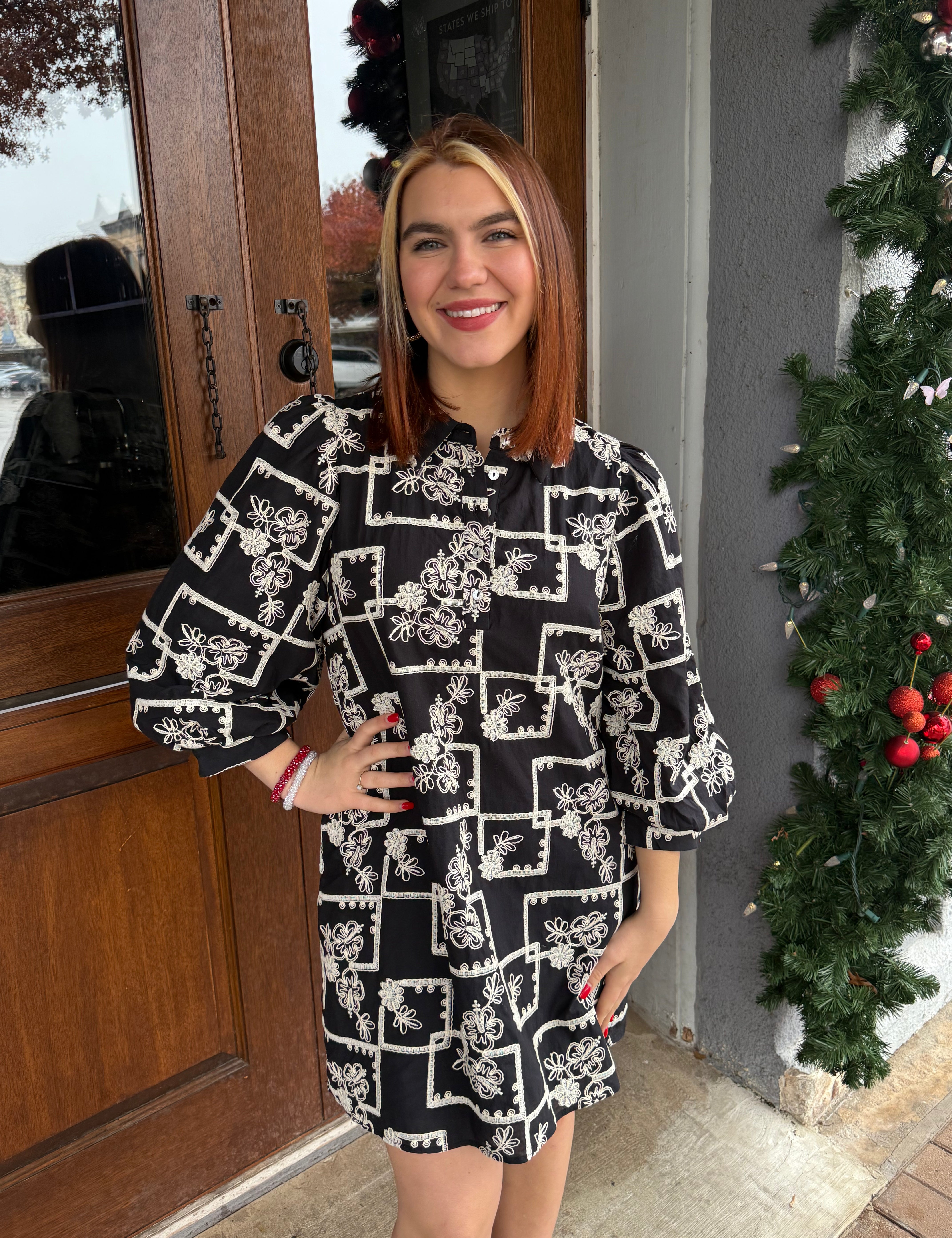 Mia Embroidered Dress