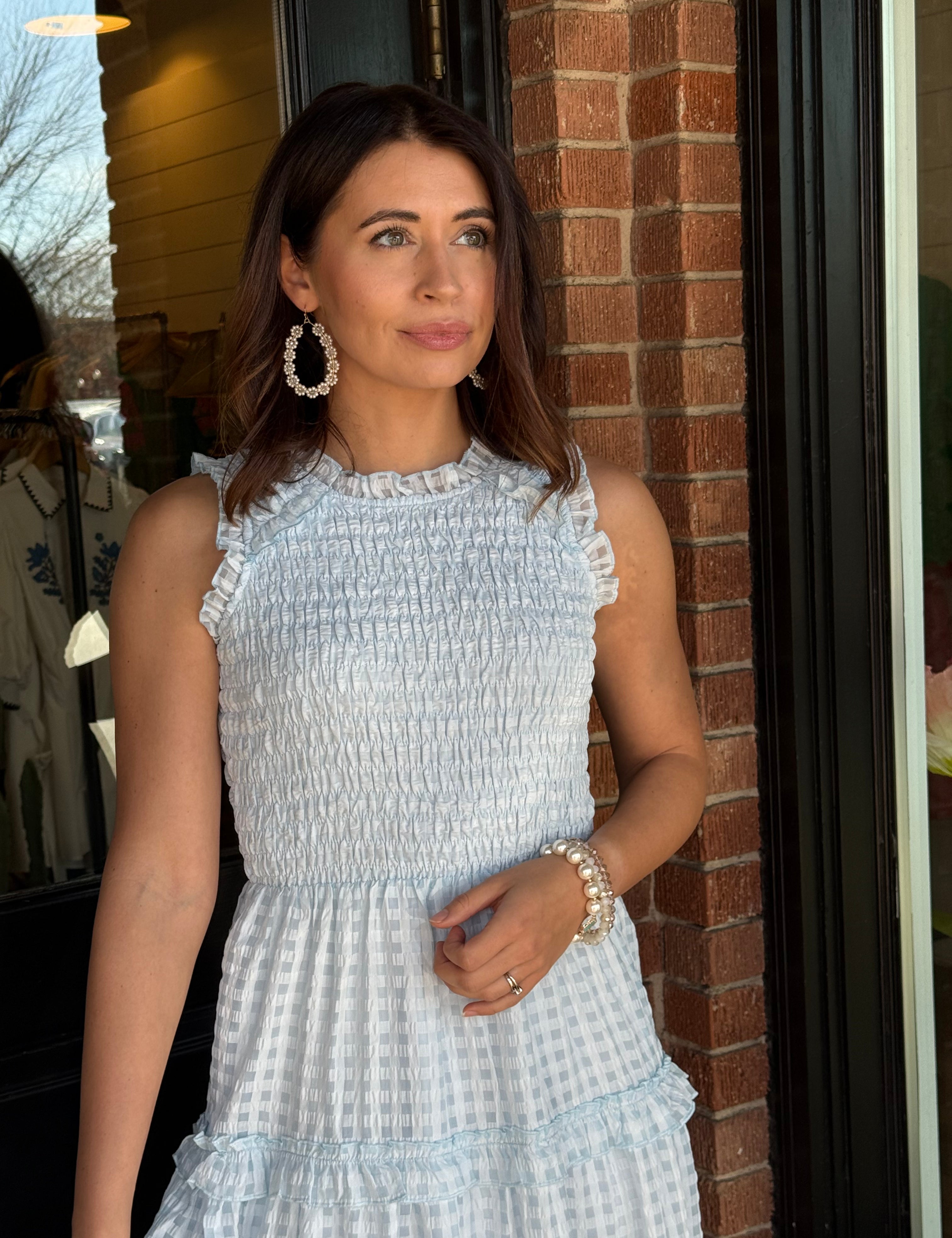 Stella Gingham Maxi Dress