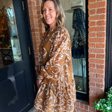 Dorothy Printed Tie Neck Dress