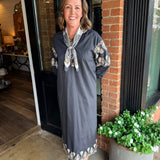 Kelsie Boho Embroidered Midi Dress