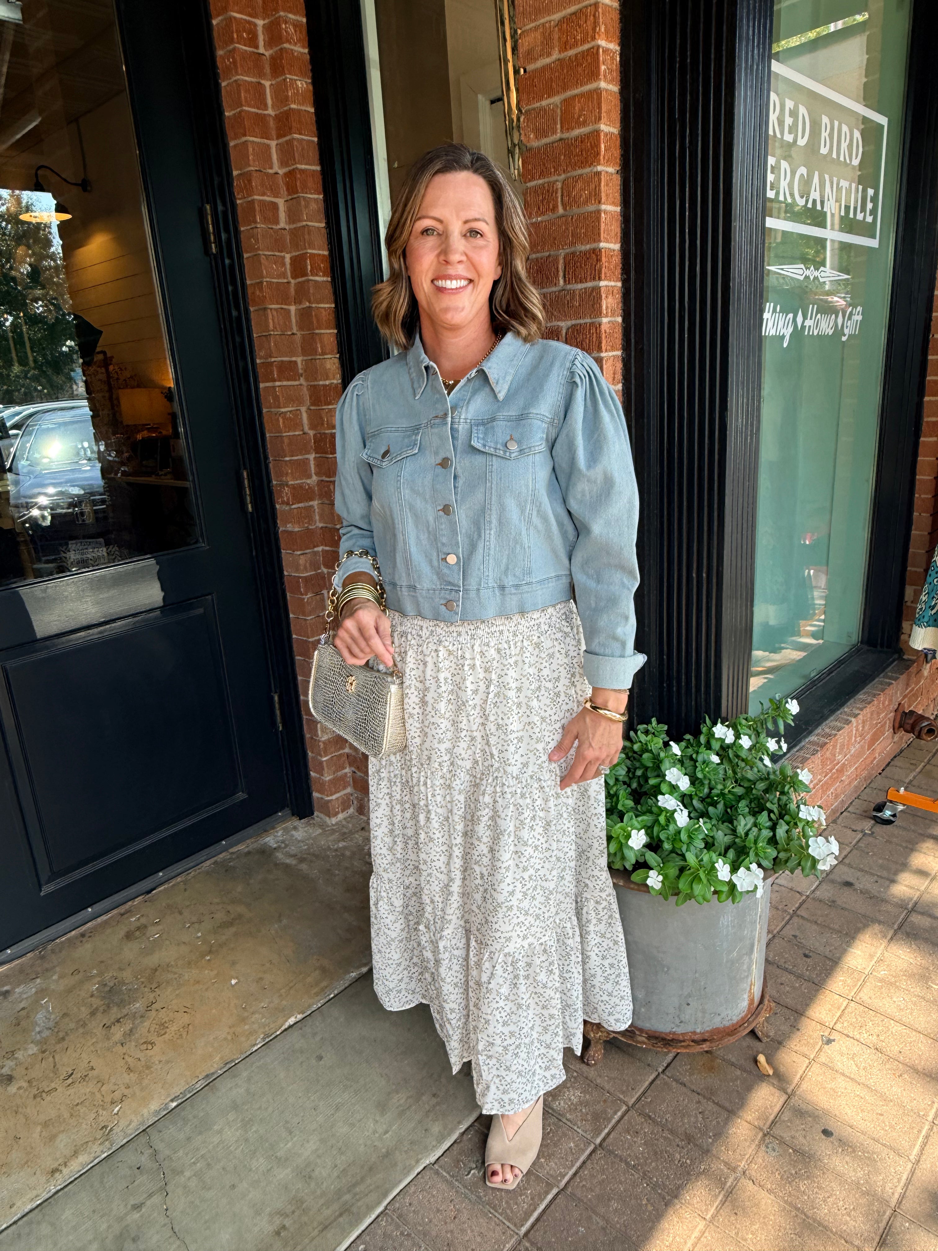 Eliza Floral Smocked Midi Skirt