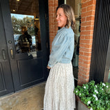 Eliza Floral Smocked Midi Skirt