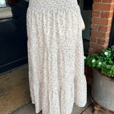 Eliza Floral Smocked Midi Skirt