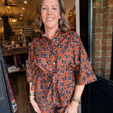 Shelia Button Floral Top