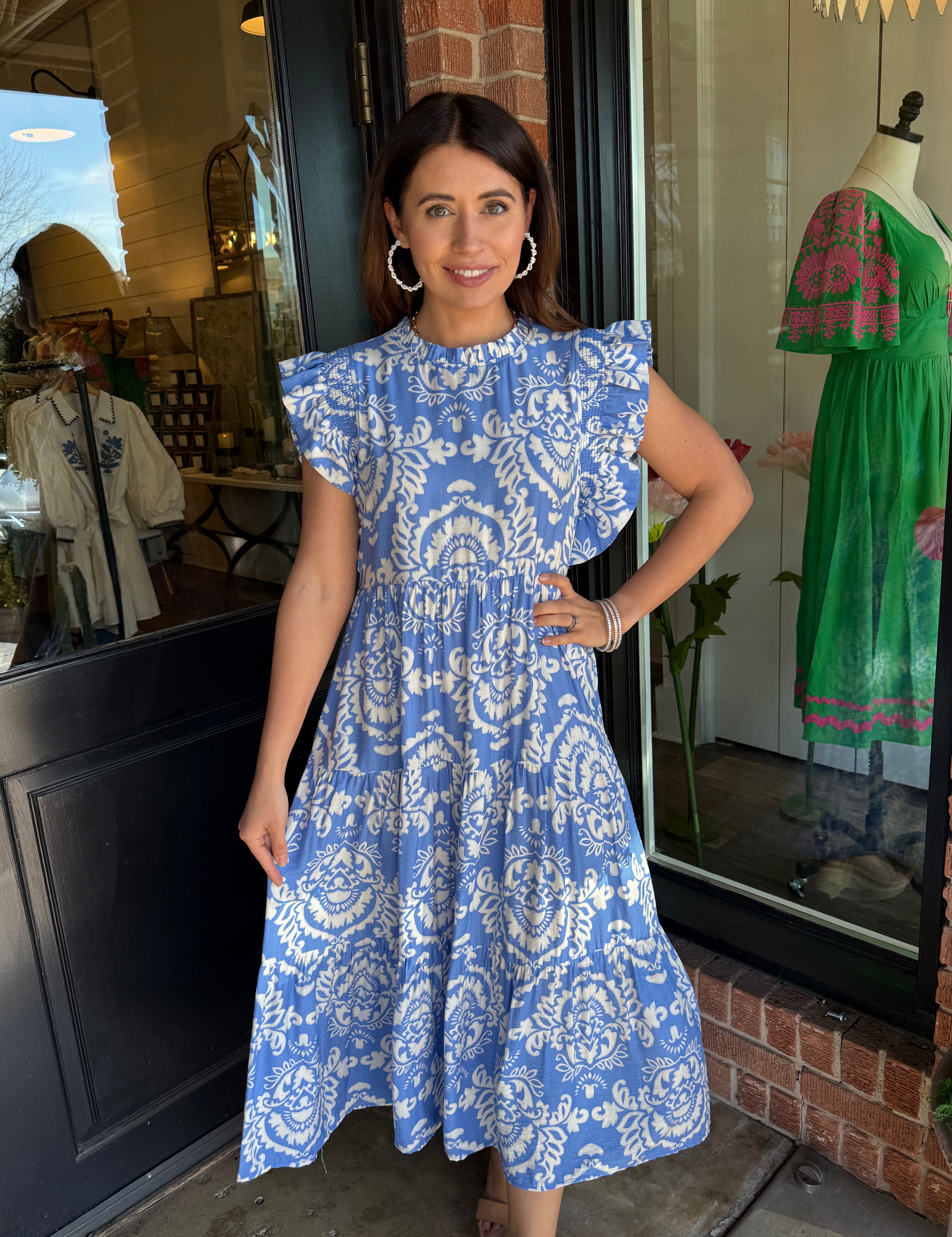 Nora Paisley Print Dress