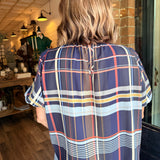 Mollie Ruffle Neck Puff Sleeve Top