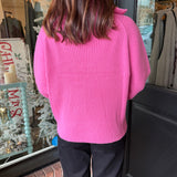 Isla Ribbed Front Zip Sweater