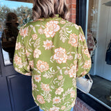 Whitney Printed Button Down Top