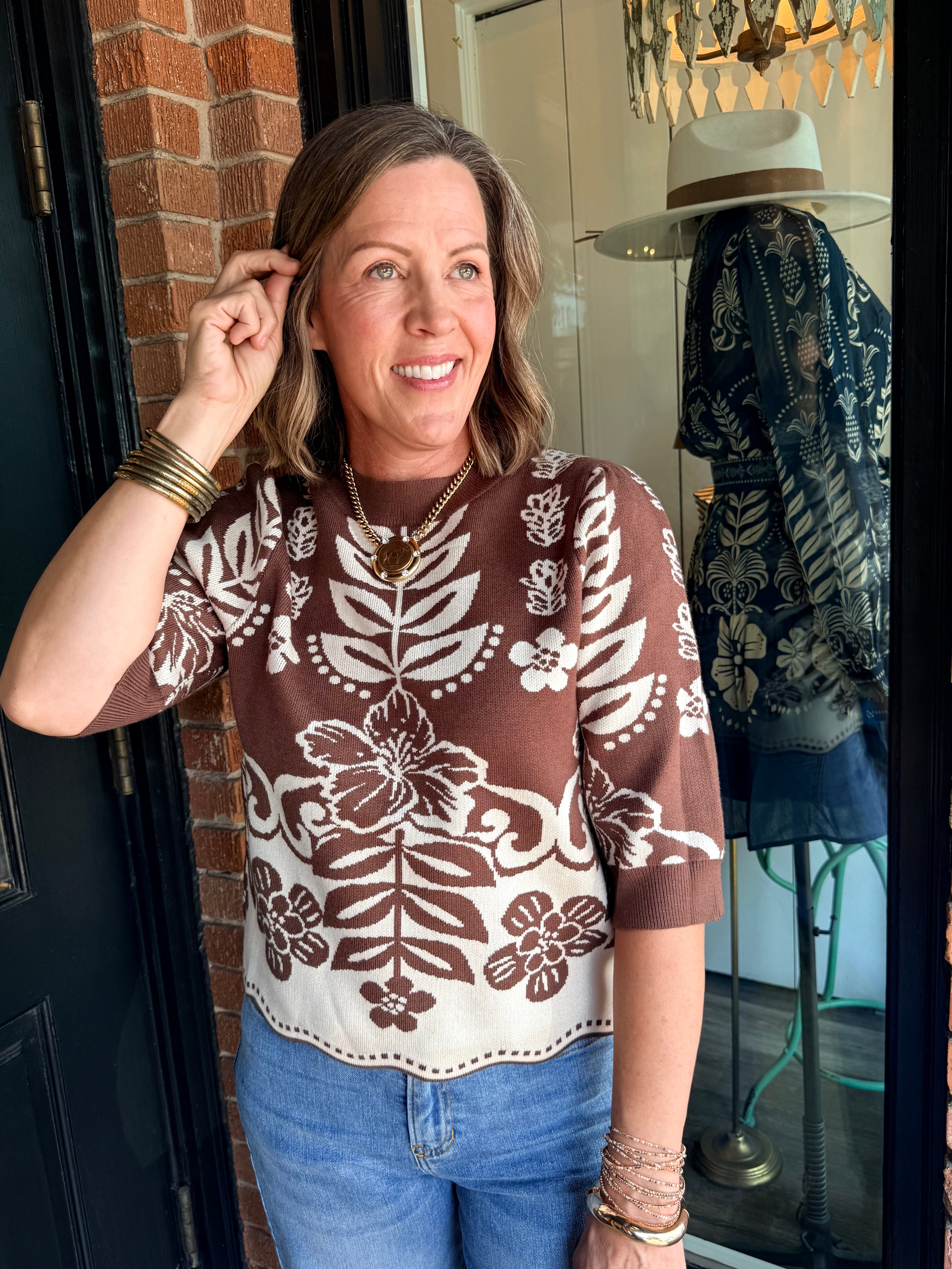 Stevie Pattern Knit Top