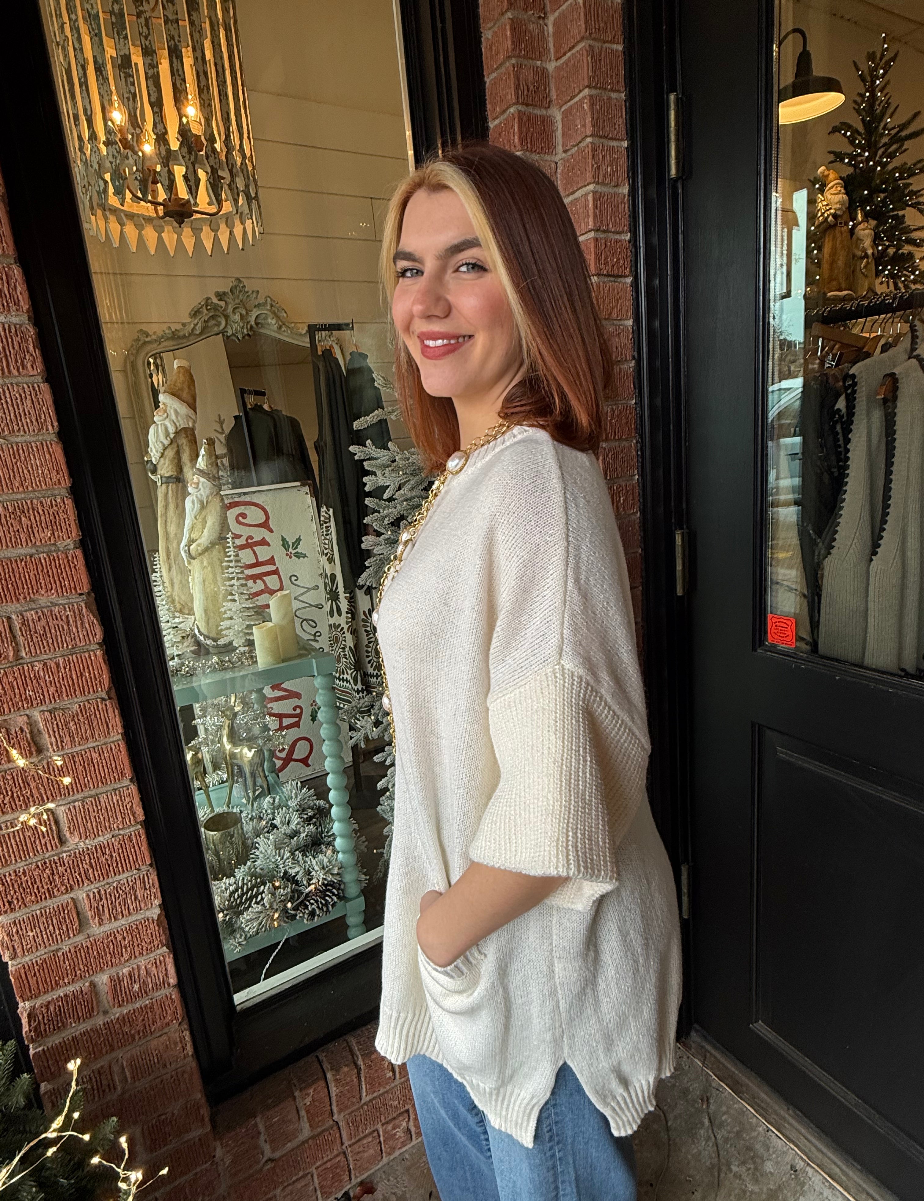 Rowan Oversized Pocket Knit Sweater