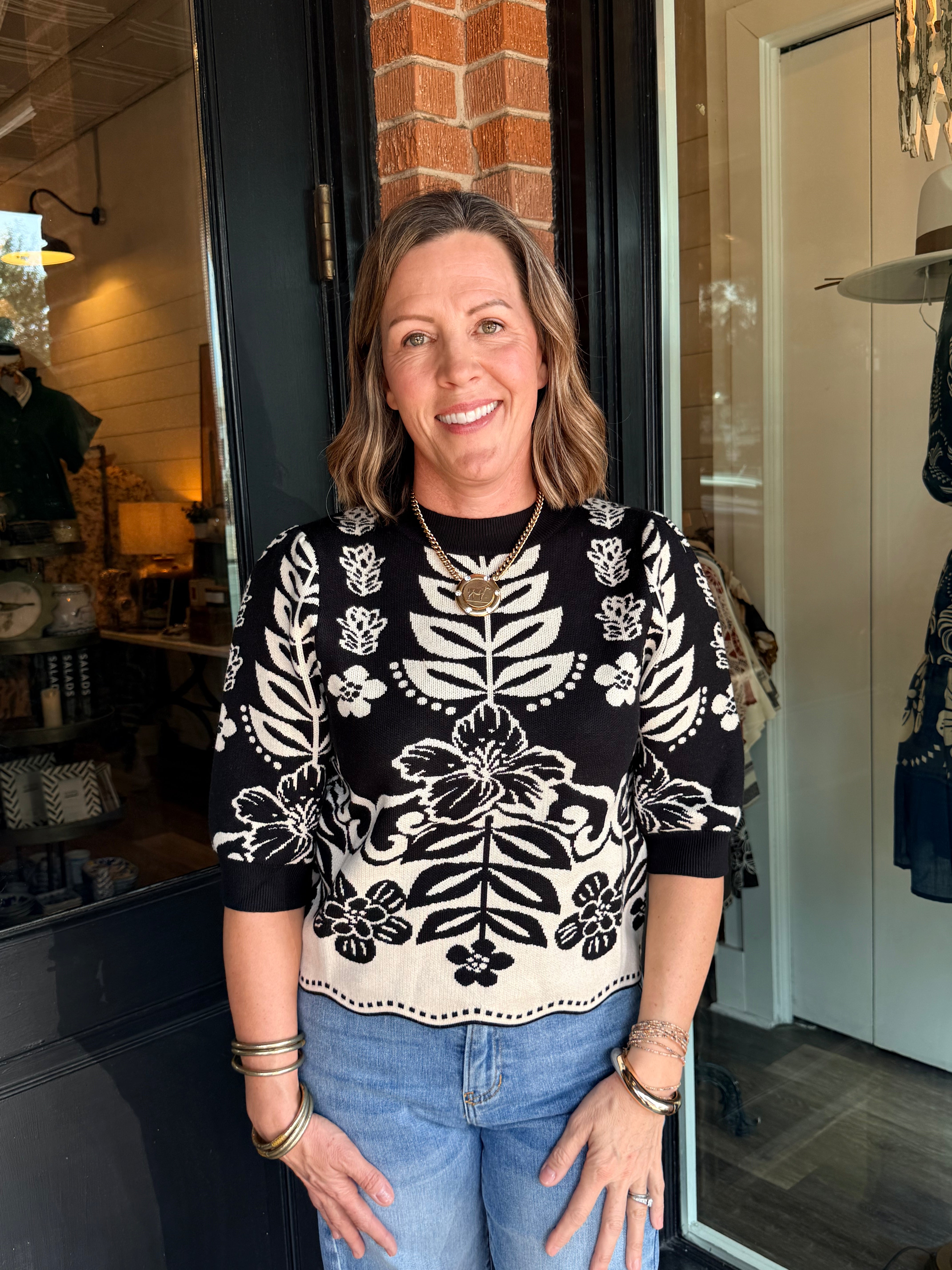 Stevie Pattern Knit Top