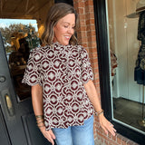 Raven Embroidered Puff Sleeve Top