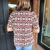 Raven Embroidered Puff Sleeve Top