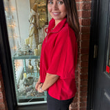 Logan Textured Front Zip Pullover