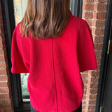 Logan Textured Front Zip Pullover