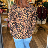 Lucia Leopard Print Button Top