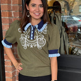 Daniela Collar Knit Top