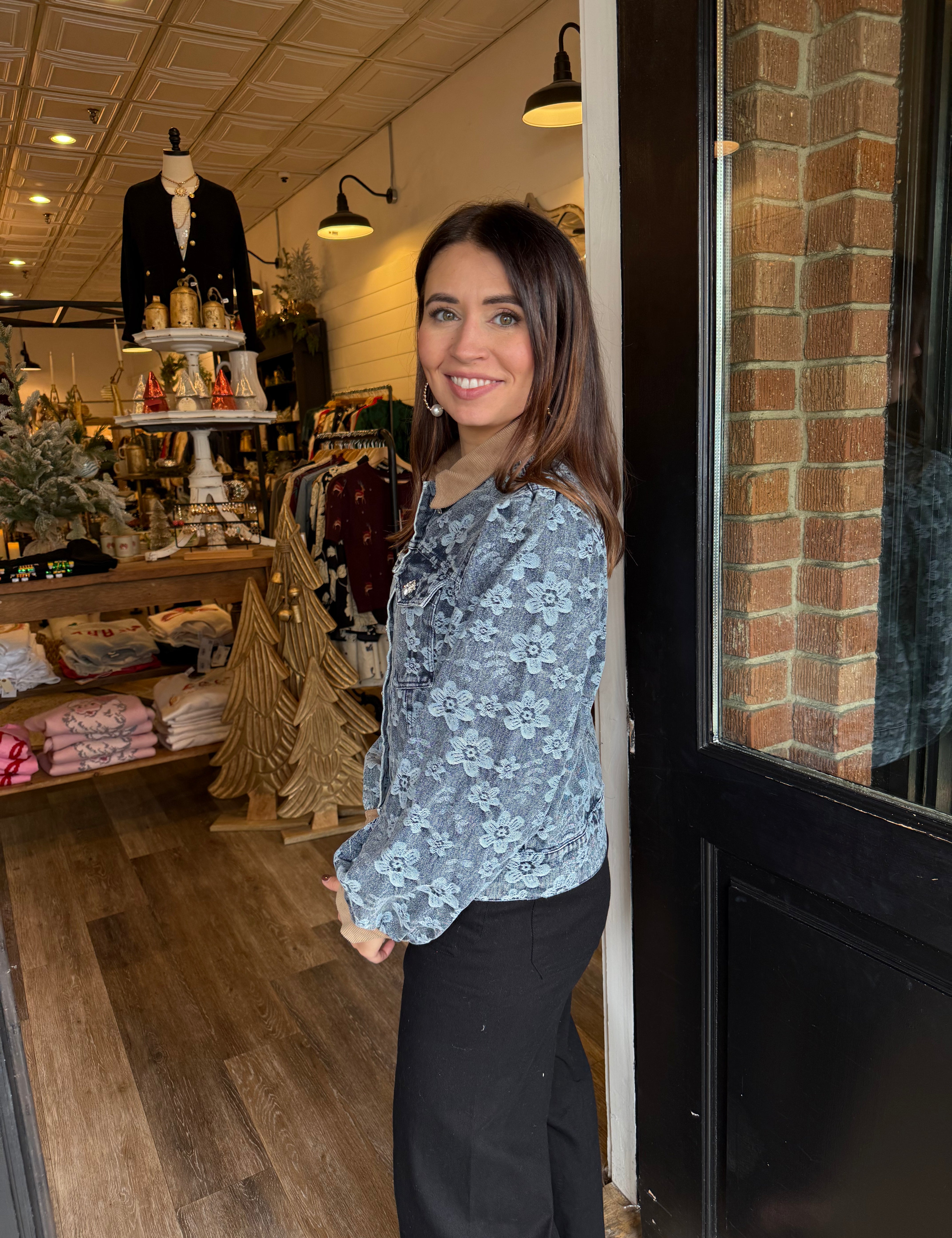 Harper Floral Denim Jacket