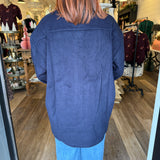 SHEARLING COLLARED SHACKET