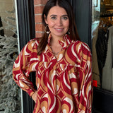 Sophia Geometric Print Top