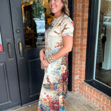 Becca Floral Print Midi Dress