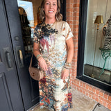 Becca Floral Print Midi Dress