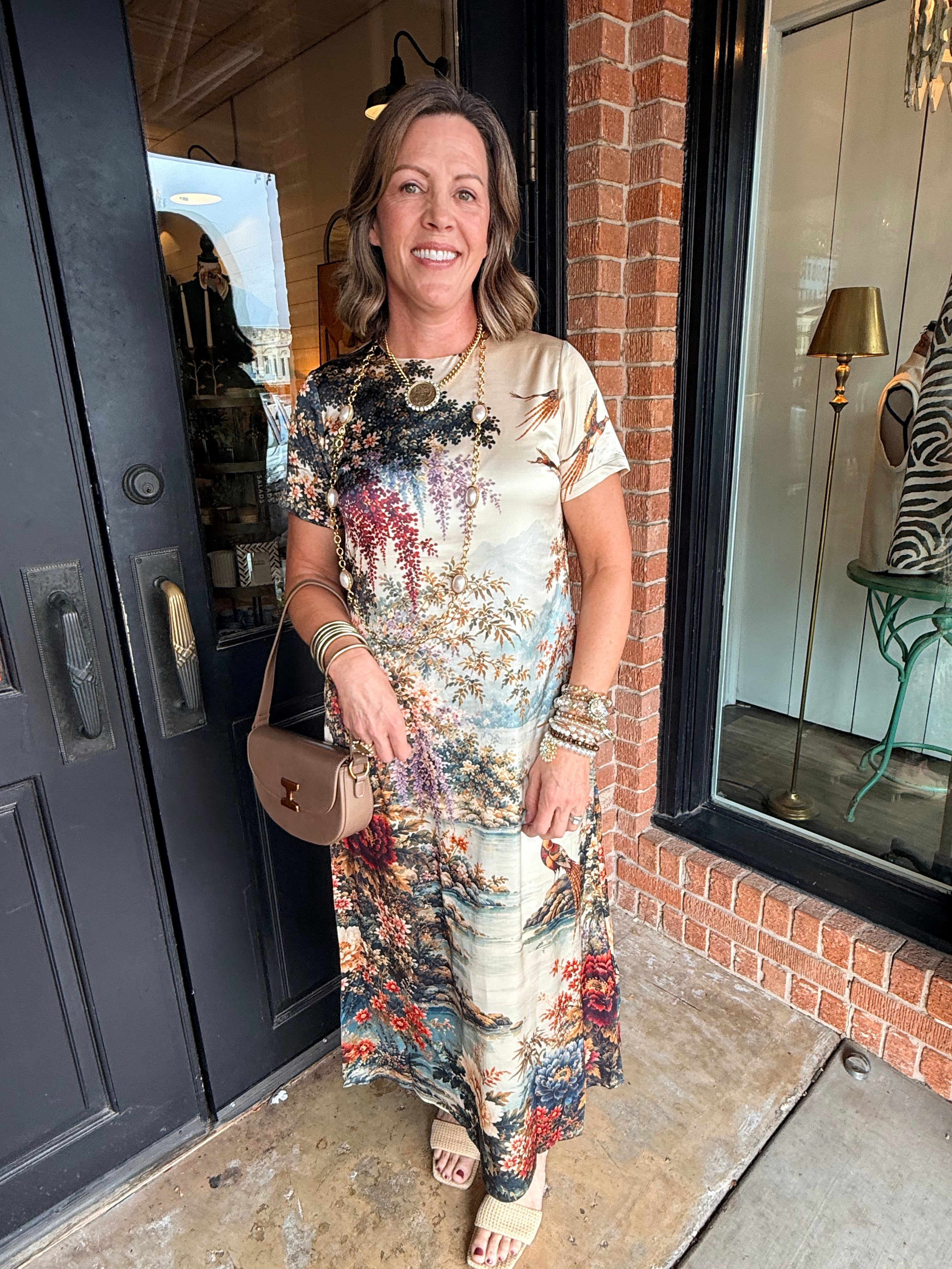Becca Floral Print Midi Dress