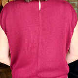 Regina Mock Neck Scarf Tie Top