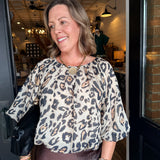 Marilyn Animal Print Puff Sleeve Top