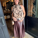 Kali Floral Tie Back Top