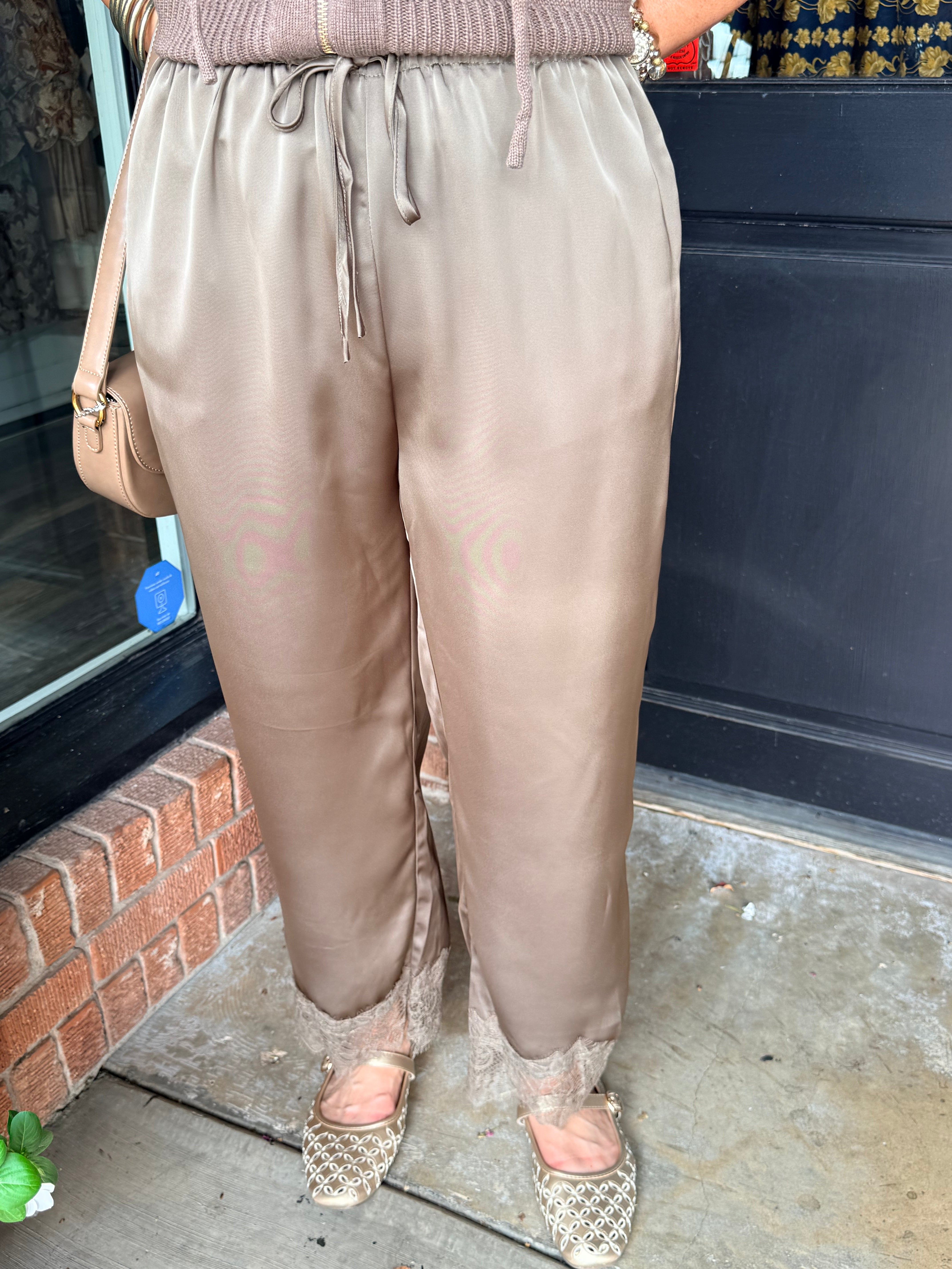 Shelly High Waist Satin Pants