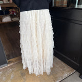 Leah Ruffle Tulle Midi Skirt