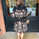 Avery Smocked Printed Mini Dress