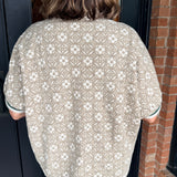 Randi Jacquard Contrast Trim Top
