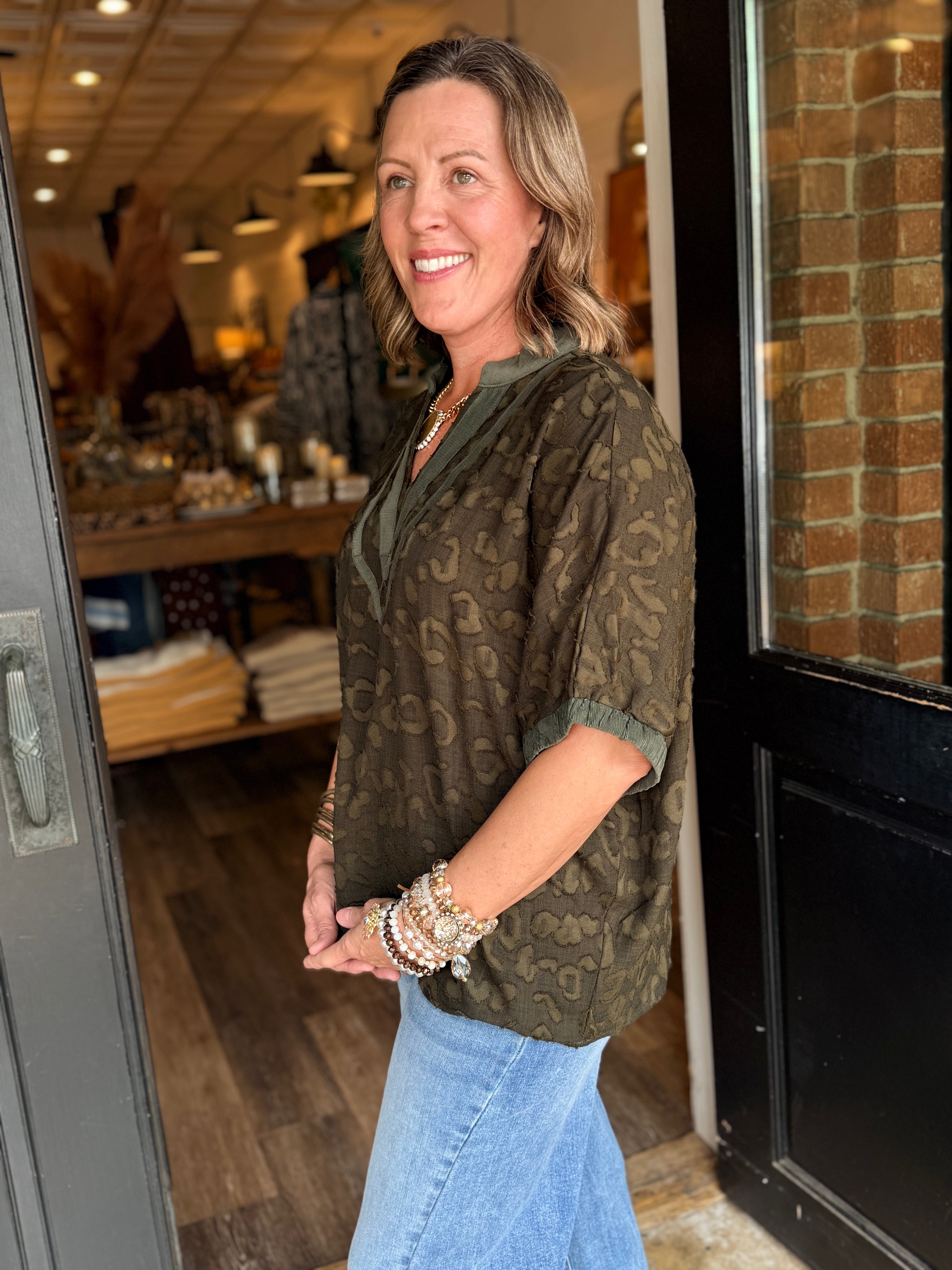 Jennifer Animal Print Top