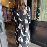 Neely Abstract Print Midi Dress