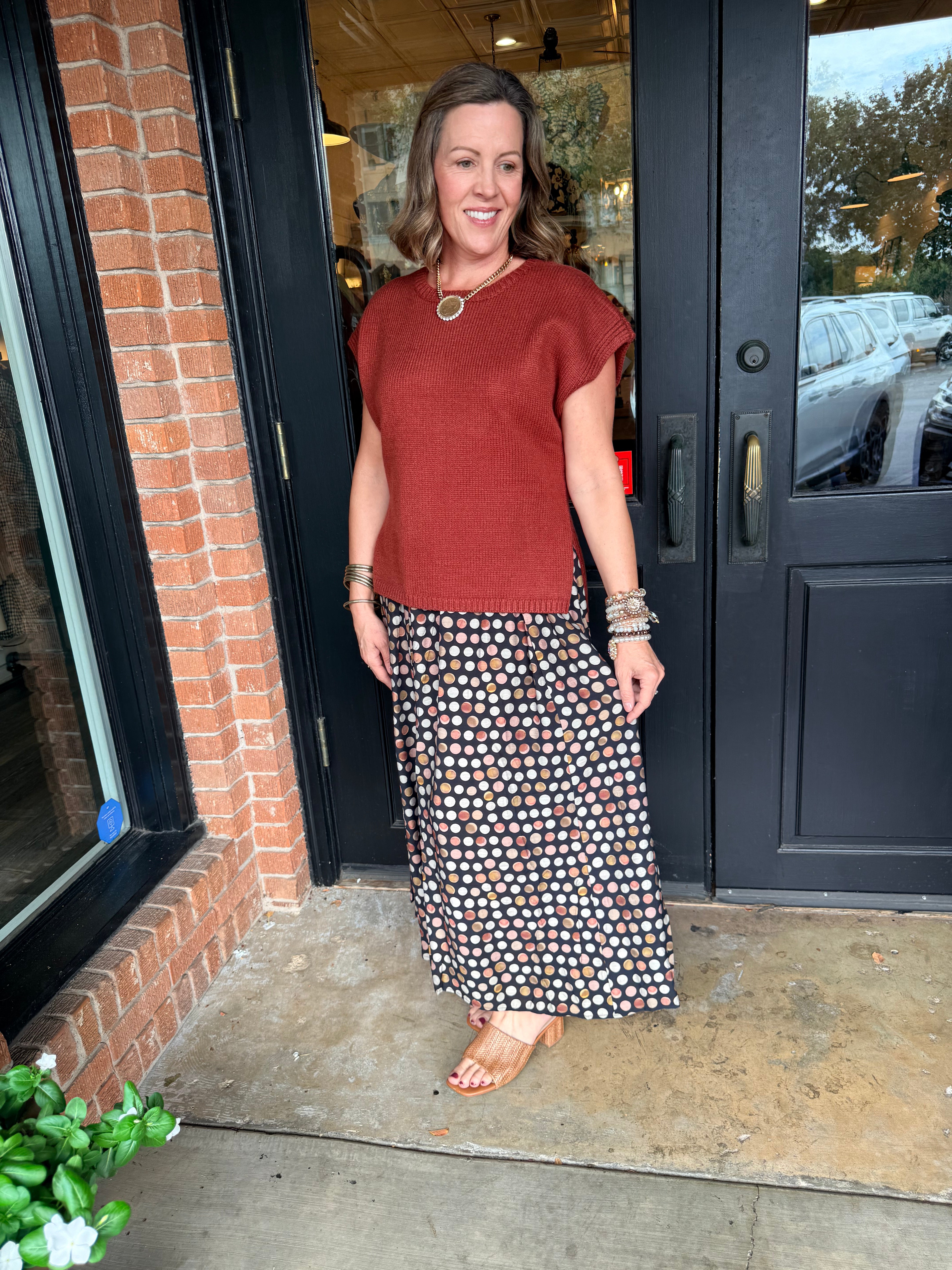 Delta Polka Dot Maxi Skirt
