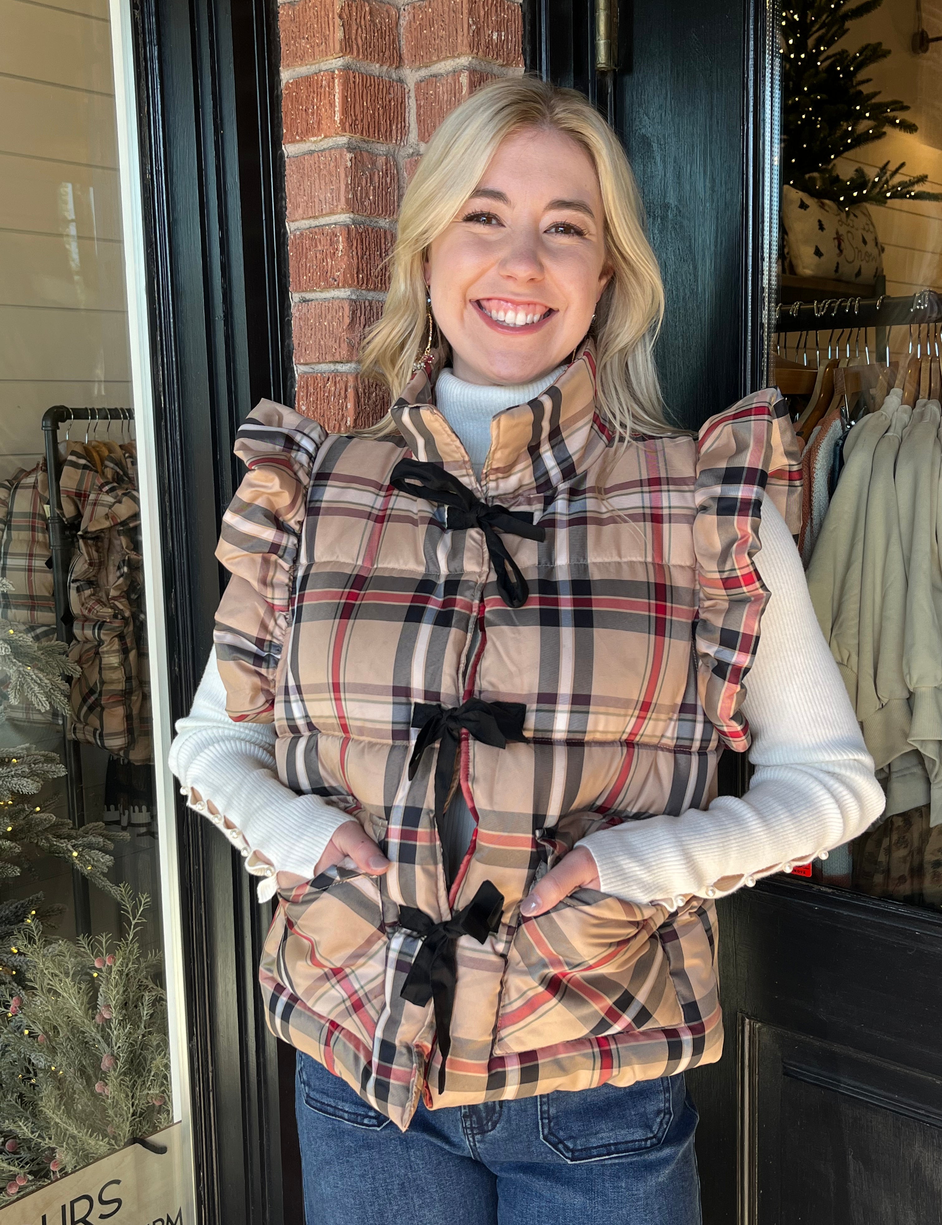 Harris Plaid Puffer Vest