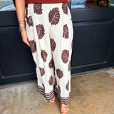 Callie Mix Leaf Print Pants