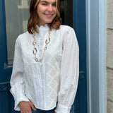 Mira High Neck Lace Top