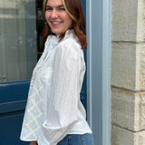 Mira High Neck Lace Top