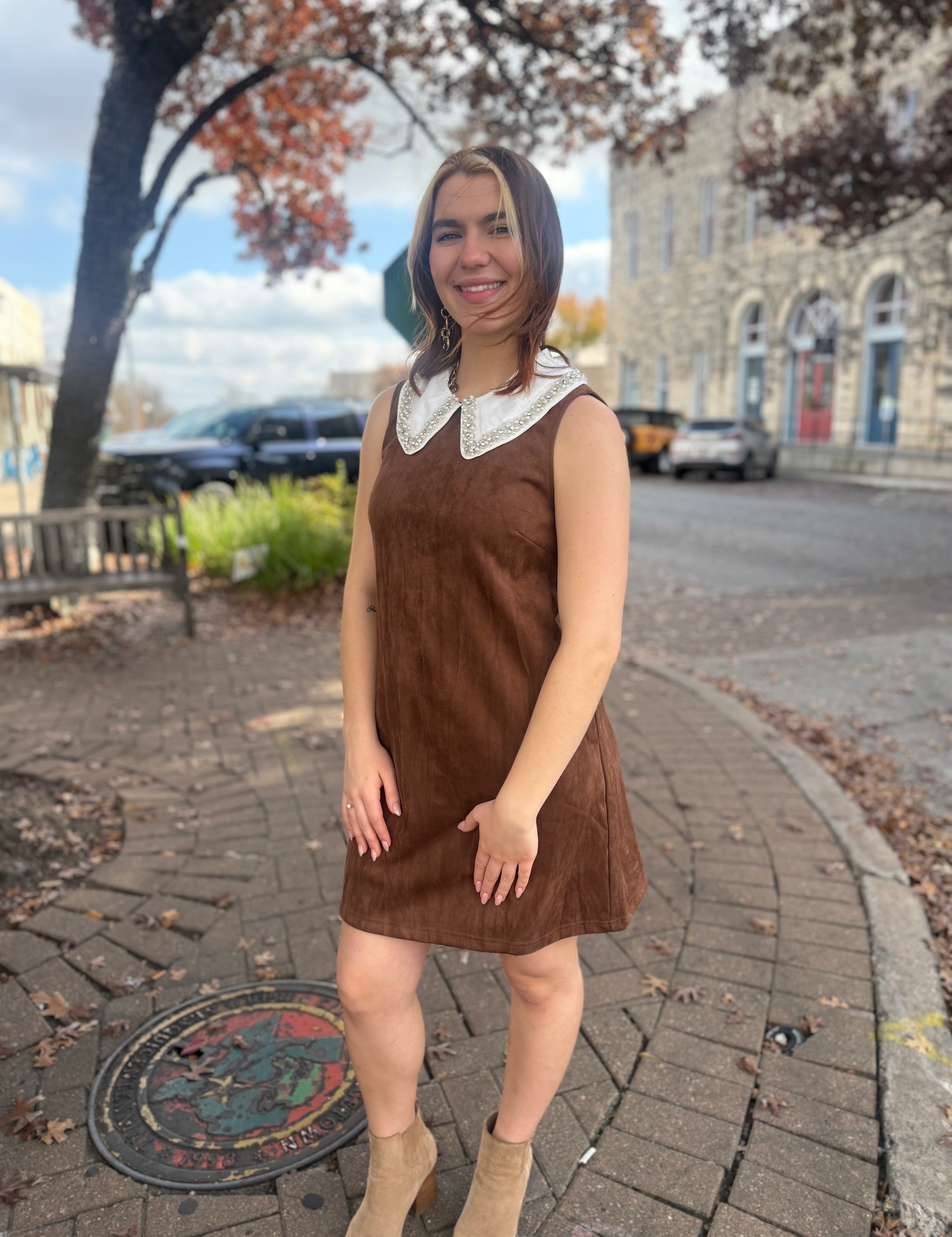 Margot Contrast Collar Mini Dress