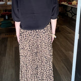 Olivia Leopard Print Midi Skirt