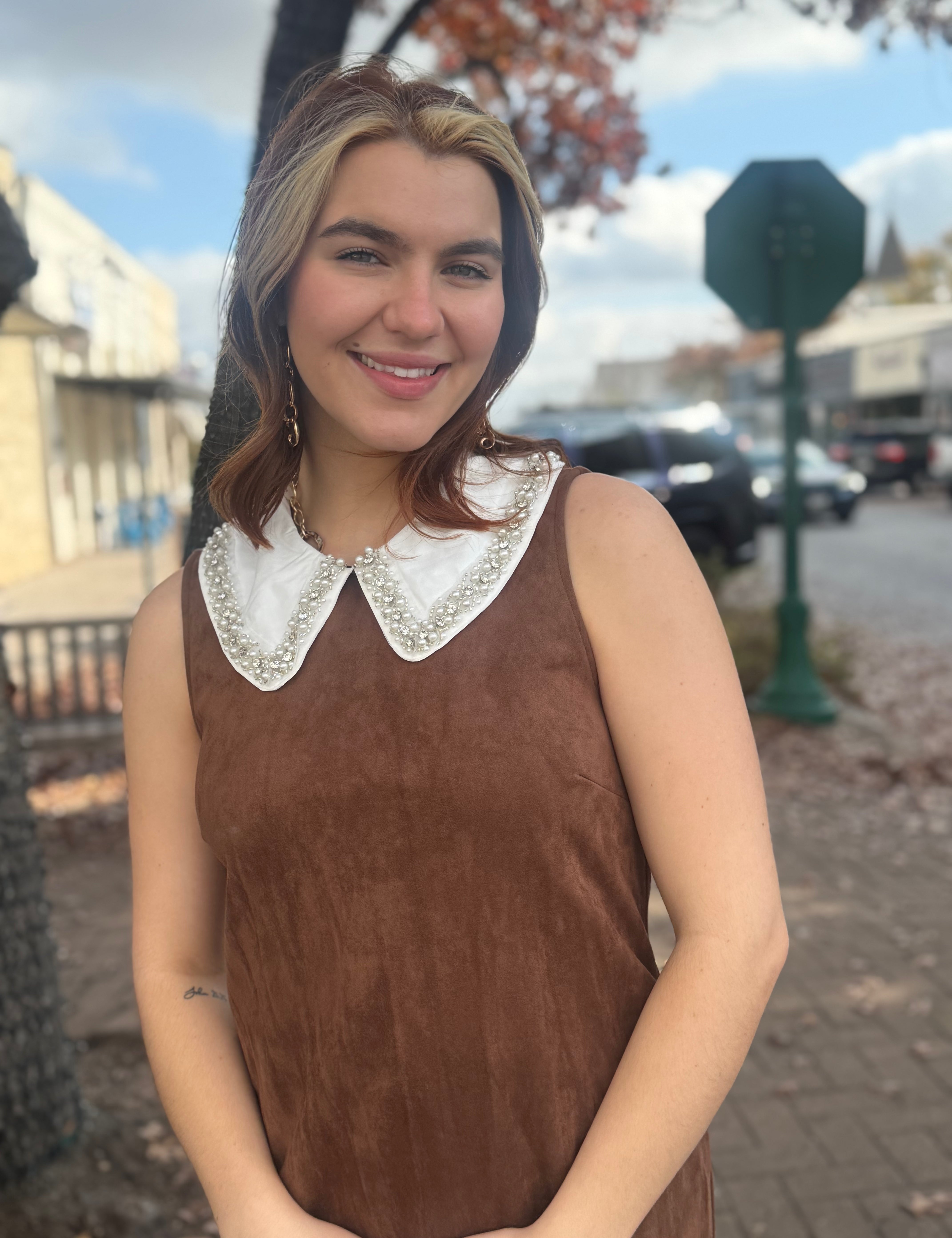 Margot Contrast Collar Mini Dress