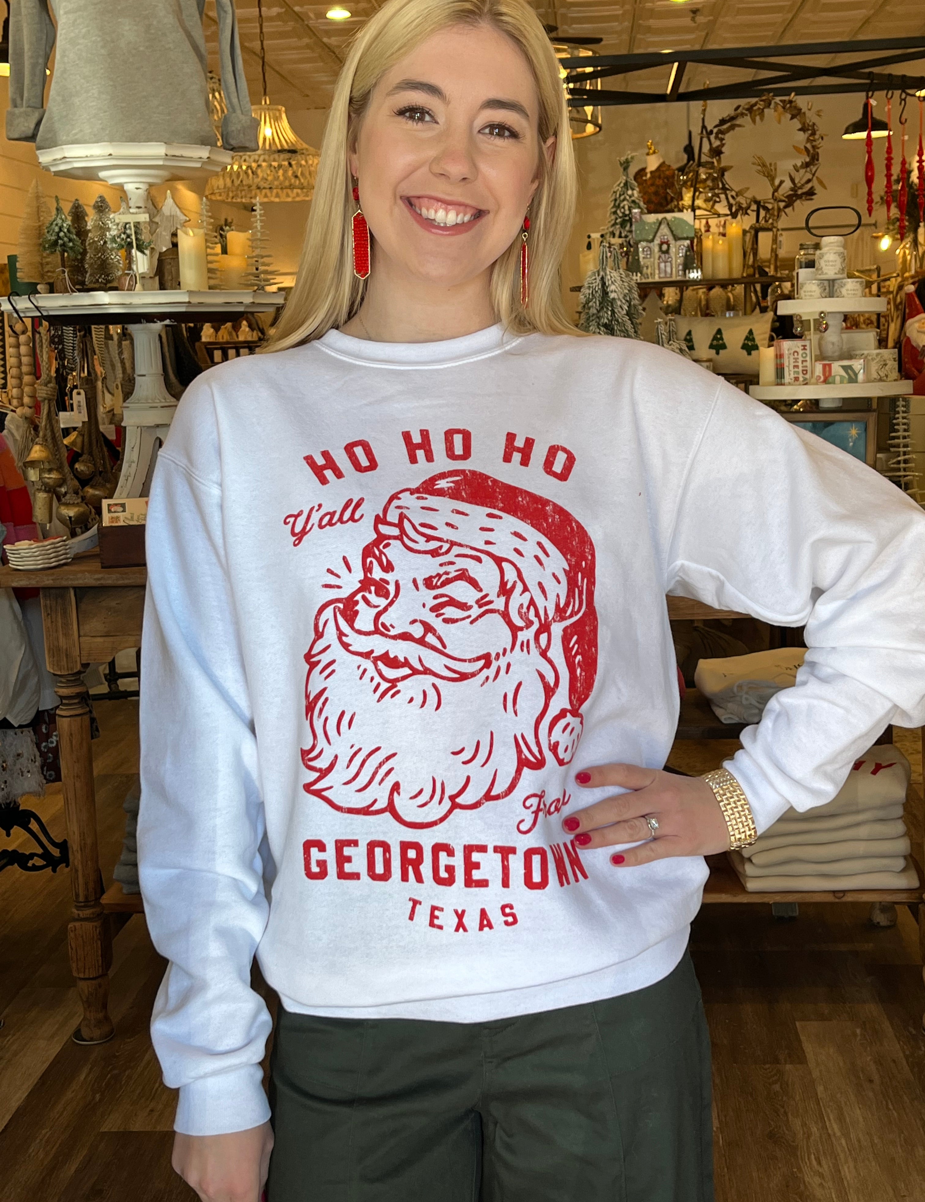 Georgetown Santa Christmas Sweatshirt