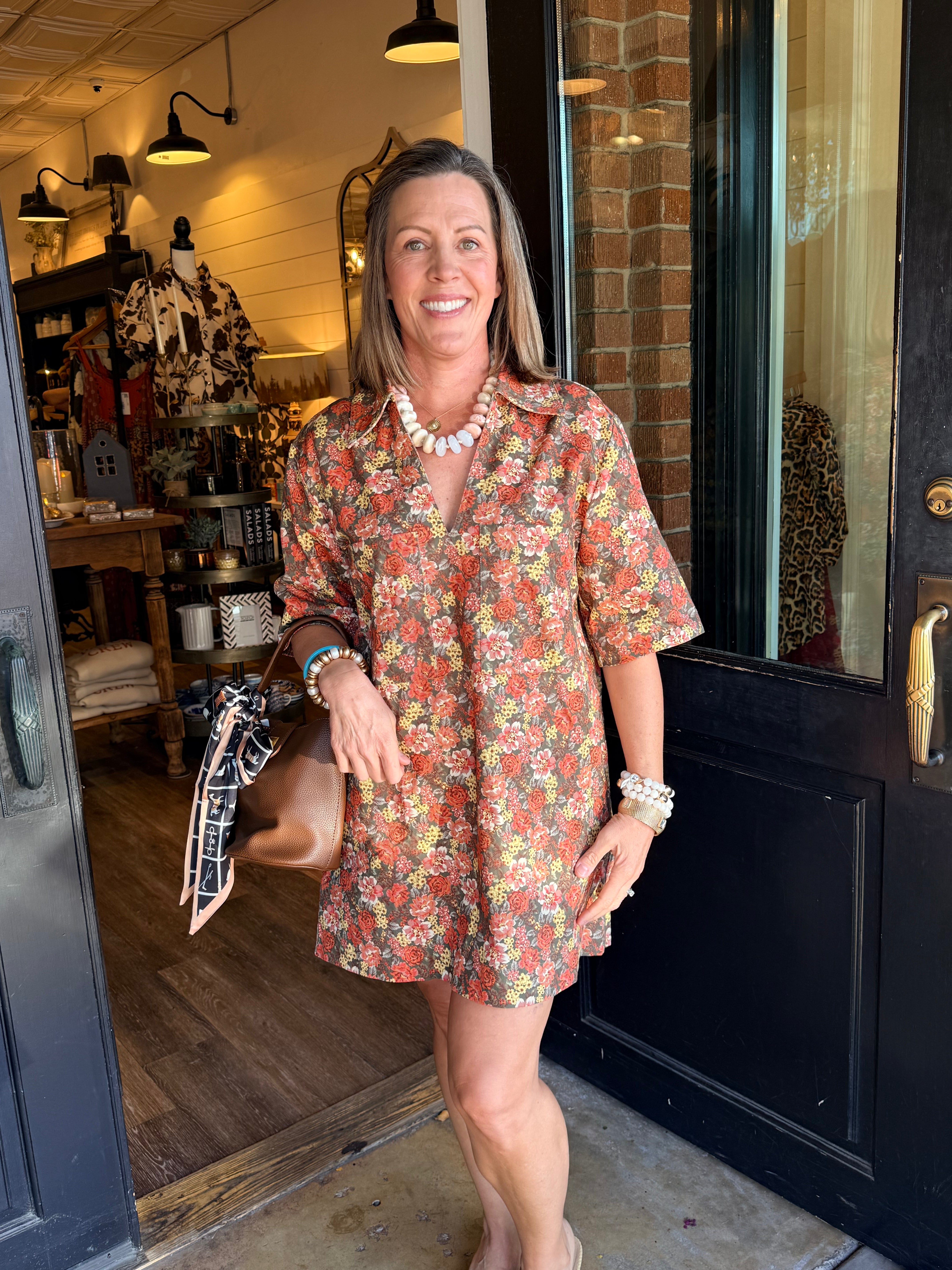 Brandy Floral Shirt Dress