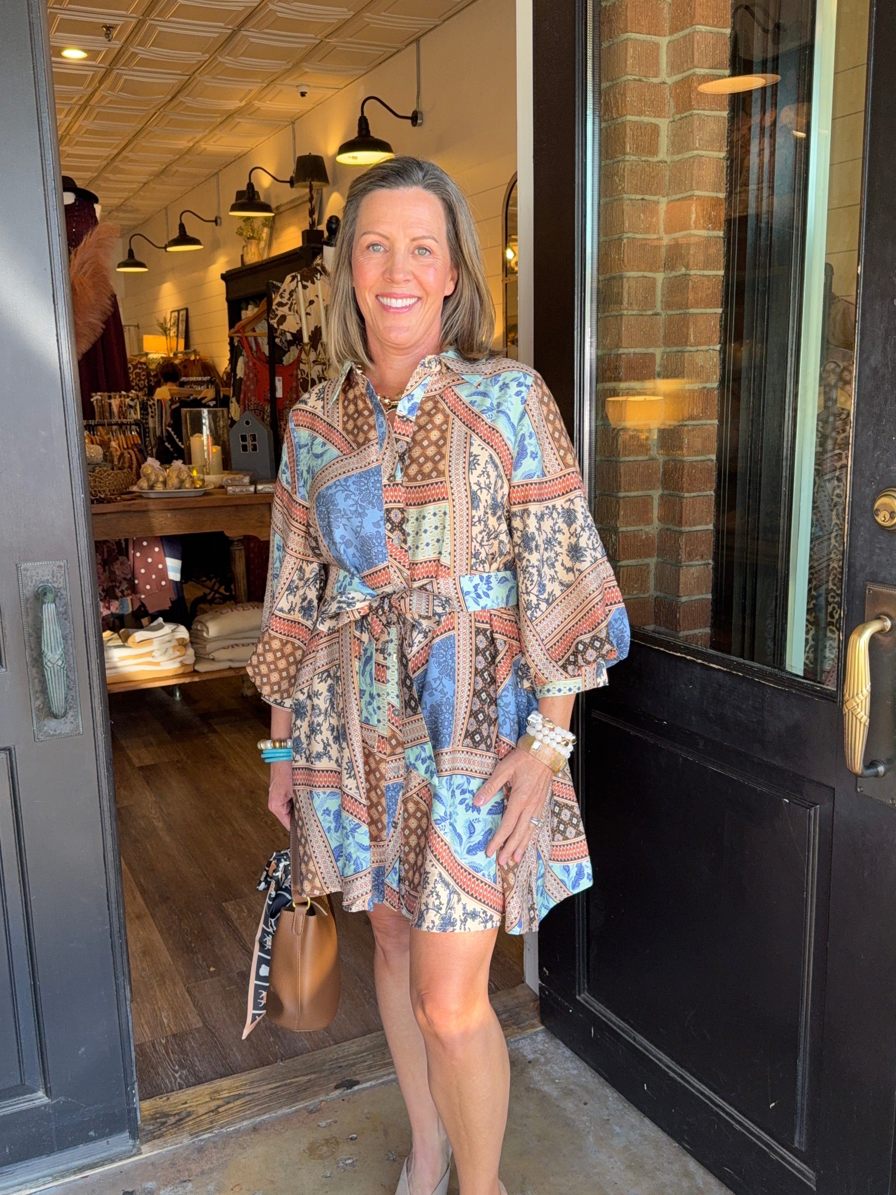 Lizzy Patchwork Mini Dress