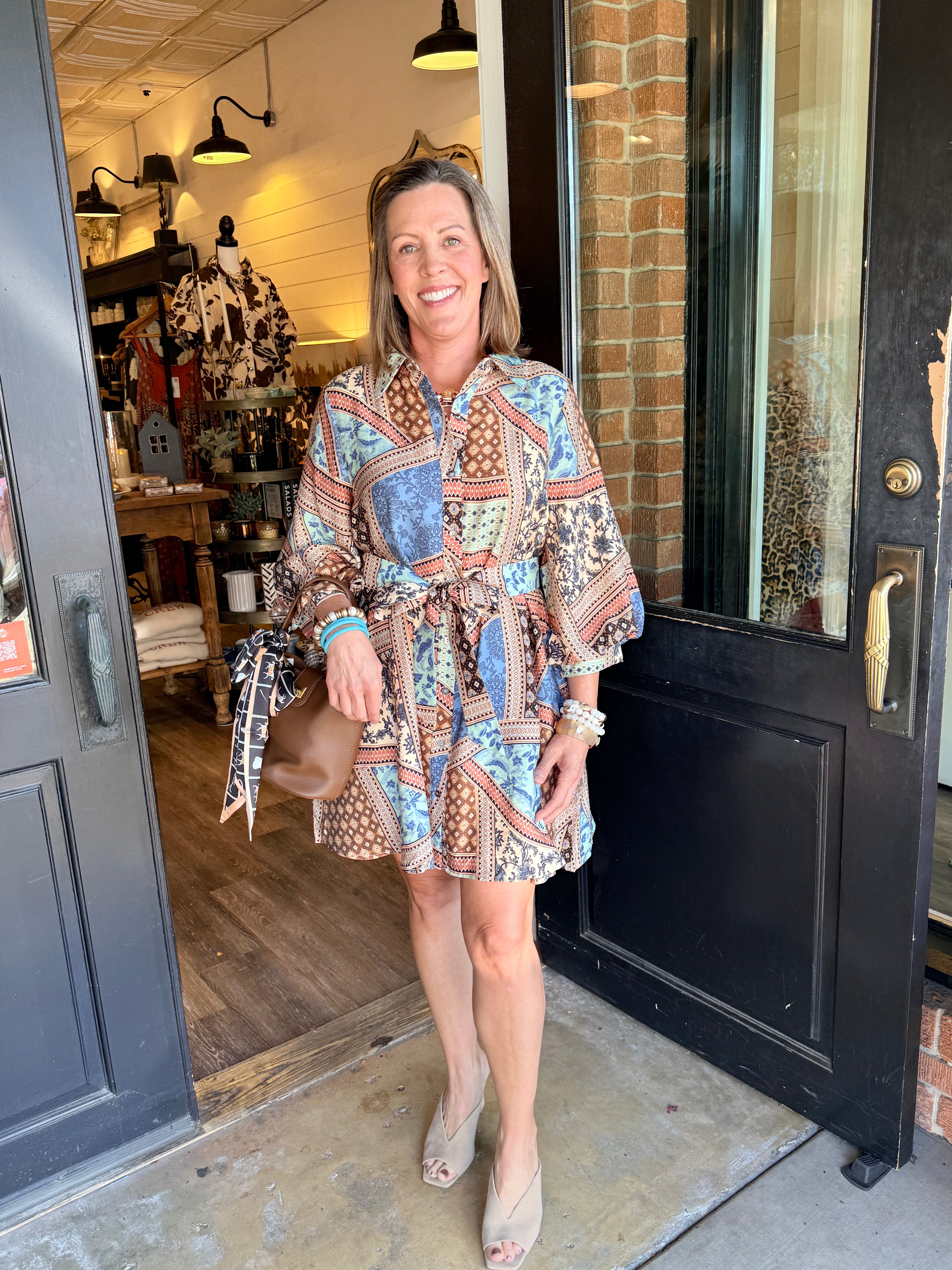 Lizzy Patchwork Mini Dress